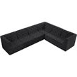 Meridian Furniture Tuft Black Velvet Modular Sectional