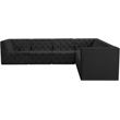 Meridian Furniture Tuft Black Velvet Modular Sectional