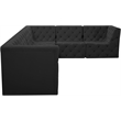 Meridian Furniture Tuft Black Velvet Modular Sectional