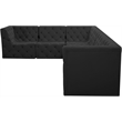 Meridian Furniture Tuft Black Velvet Modular Sectional