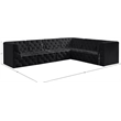 Meridian Furniture Tuft Black Velvet Modular Sectional
