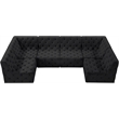 Meridian Furniture Tuft Black Velvet Modular Sectional
