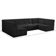 Meridian Furniture Tuft Black Velvet Modular Sectional
