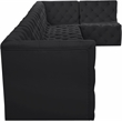 Meridian Furniture Tuft Black Velvet Modular Sectional