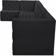 Meridian Furniture Tuft Black Velvet Modular Sectional