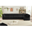 Meridian Furniture Tuft Black Velvet Modular Sectional