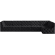 Meridian Furniture Tuft Black Velvet Modular Sectional