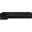 Meridian Furniture Tuft Black Velvet Modular Sectional