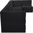 Meridian Furniture Tuft Black Velvet Modular Sectional