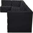 Meridian Furniture Tuft Black Velvet Modular Sectional