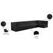 Meridian Furniture Tuft Black Velvet Modular Sectional