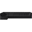Meridian Furniture Tuft Black Velvet Modular Sectional