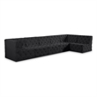 Meridian Furniture Tuft Black Velvet Modular Sectional