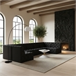Meridian Furniture Tuft Black Velvet Modular Sectional
