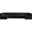 Meridian Furniture Tuft Black Velvet Modular Sectional