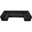 Meridian Furniture Tuft Black Velvet Modular Sectional