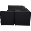 Meridian Furniture Tuft Black Velvet Modular Sectional