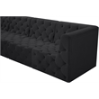 Meridian Furniture Tuft Black Velvet Modular Sectional