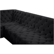 Meridian Furniture Tuft Black Velvet Modular Sectional
