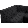 Meridian Furniture Tuft Black Velvet Modular Sectional