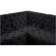 Meridian Furniture Tuft Black Velvet Modular Sectional