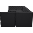 Meridian Furniture Tuft Black Velvet Modular Sectional