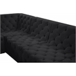 Meridian Furniture Tuft Black Velvet Modular Sectional