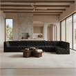 Meridian Furniture Tuft Black Velvet Modular Sectional
