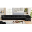 Meridian Furniture Tuft Black Velvet Modular Sectional