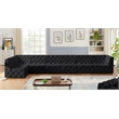 Meridian Furniture Tuft Black Velvet Modular Sectional