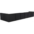 Meridian Furniture Tuft Black Velvet Modular Sectional