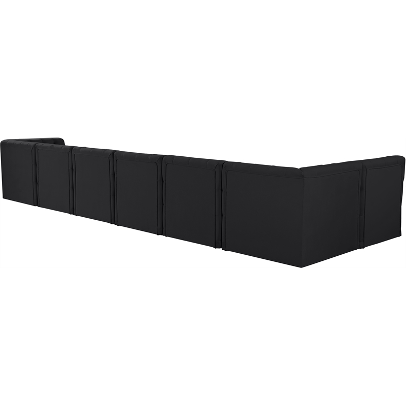 Meridian Furniture Tuft Black Velvet Modular Sectional