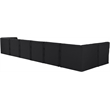 Meridian Furniture Tuft Black Velvet Modular Sectional