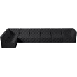 Meridian Furniture Tuft Black Velvet Modular Sectional
