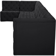 Meridian Furniture Tuft Black Velvet Modular Sectional