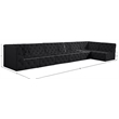Meridian Furniture Tuft Black Velvet Modular Sectional
