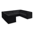 Meridian Furniture Tuft Black Velvet Modular Sectional