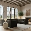 Meridian Furniture Tuft Black Velvet Modular Sectional