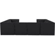 Meridian Furniture Tuft Black Velvet Modular Sectional
