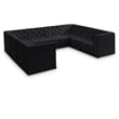 Meridian Furniture Tuft Black Velvet Modular Sectional