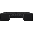Meridian Furniture Tuft Black Velvet Modular Sectional
