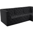 Meridian Furniture Tuft Black Velvet Modular Sectional