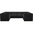 Meridian Furniture Tuft Black Velvet Modular Sectional