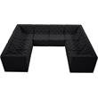 Meridian Furniture Tuft Black Velvet Modular Sectional
