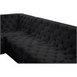 Meridian Furniture Tuft Black Velvet Modular Sectional