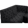 Meridian Furniture Tuft Black Velvet Modular Sectional