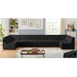 Meridian Furniture Tuft Black Velvet Modular Sectional