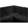 Meridian Furniture Tuft Black Velvet Modular Sectional