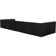 Meridian Furniture Tuft Black Velvet Modular Sectional