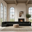 Meridian Furniture Tuft Black Velvet Modular Sectional